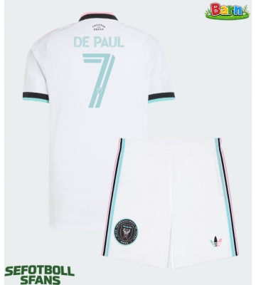 Inter Miami Rodrigo De Paul #7 Tredjeställ Barn 2026-27 Kortärmad (+ Korta byxor)